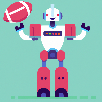 Robot playing football